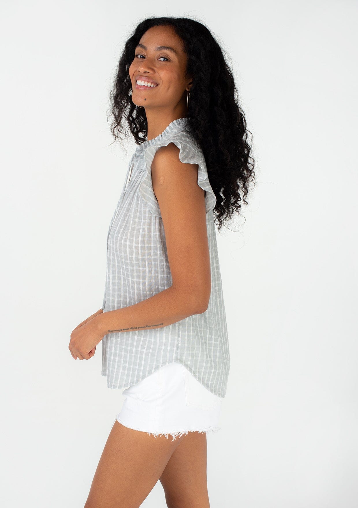 Noor Flutter Sleeve Top