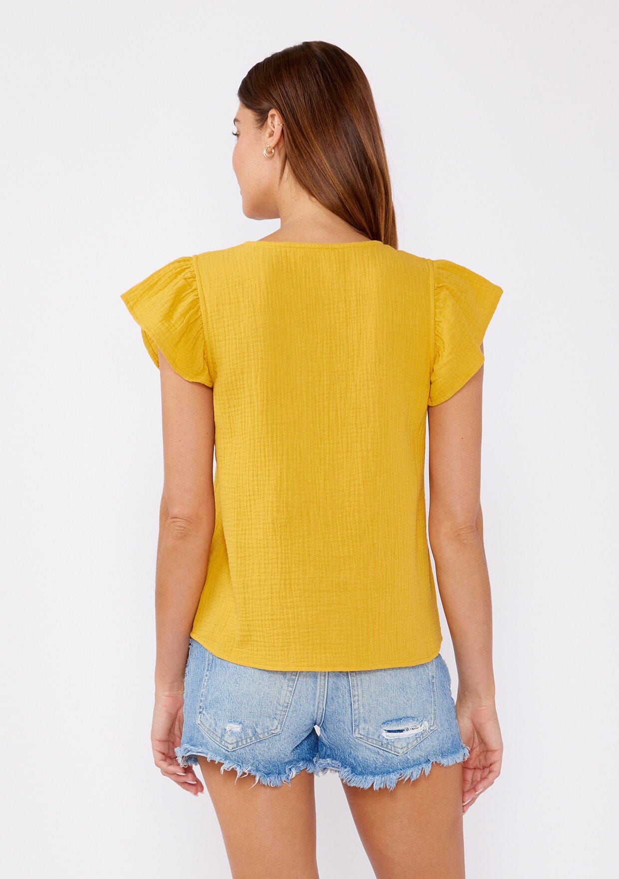 Simple Elegance Ruffle Sleeve Top