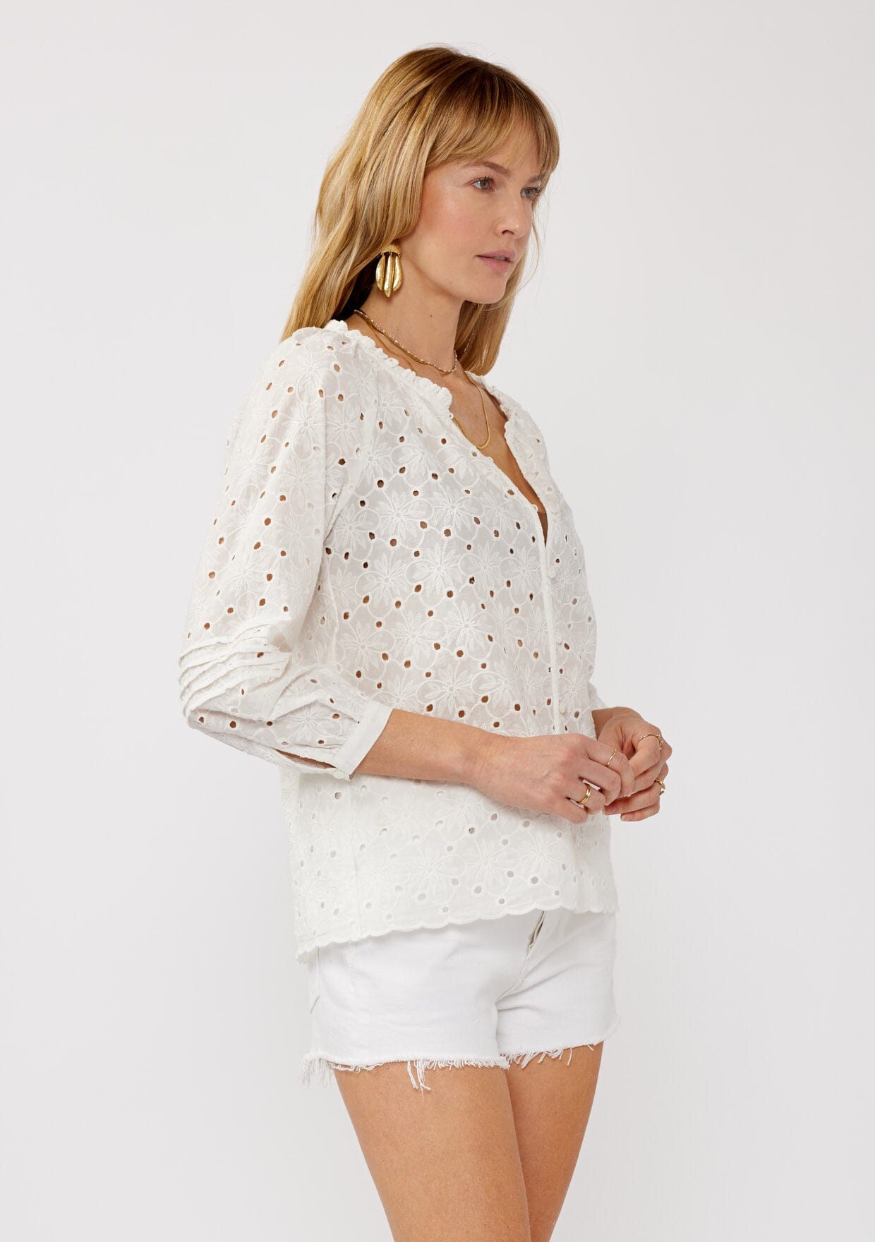 Catch The Breeze Eyelet Blouse