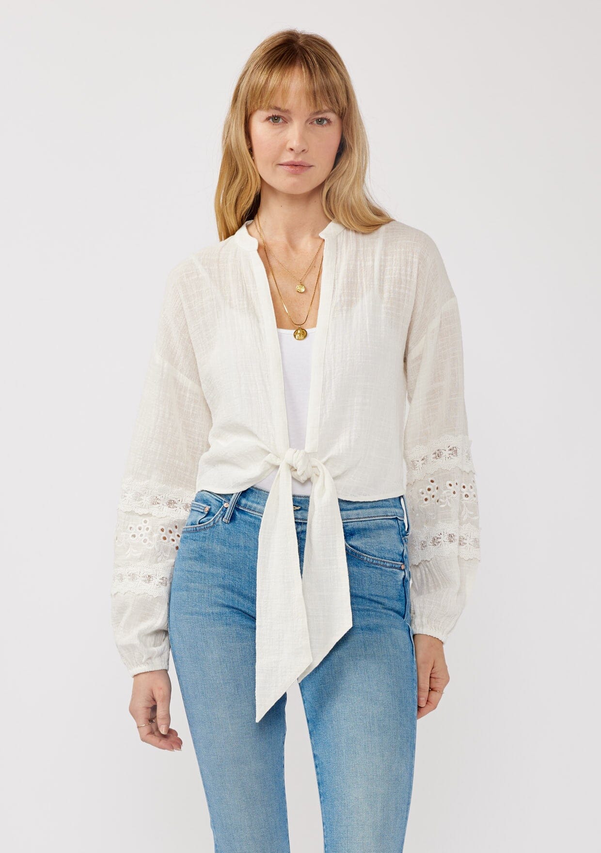 Gina Tie Front Blouse