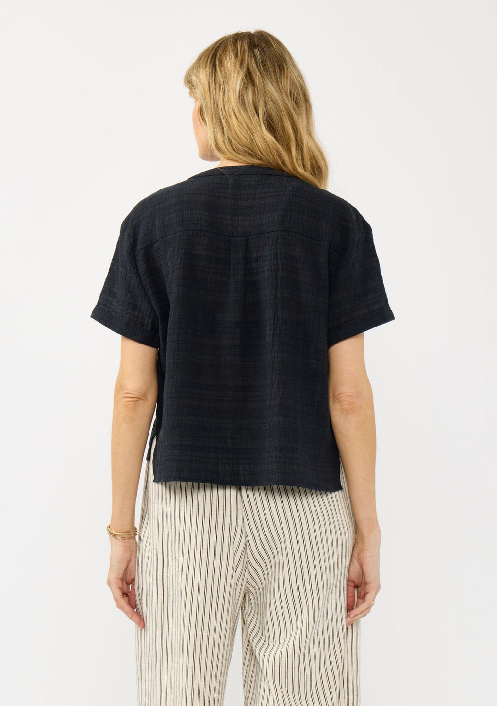 Rosine Button Front Top
