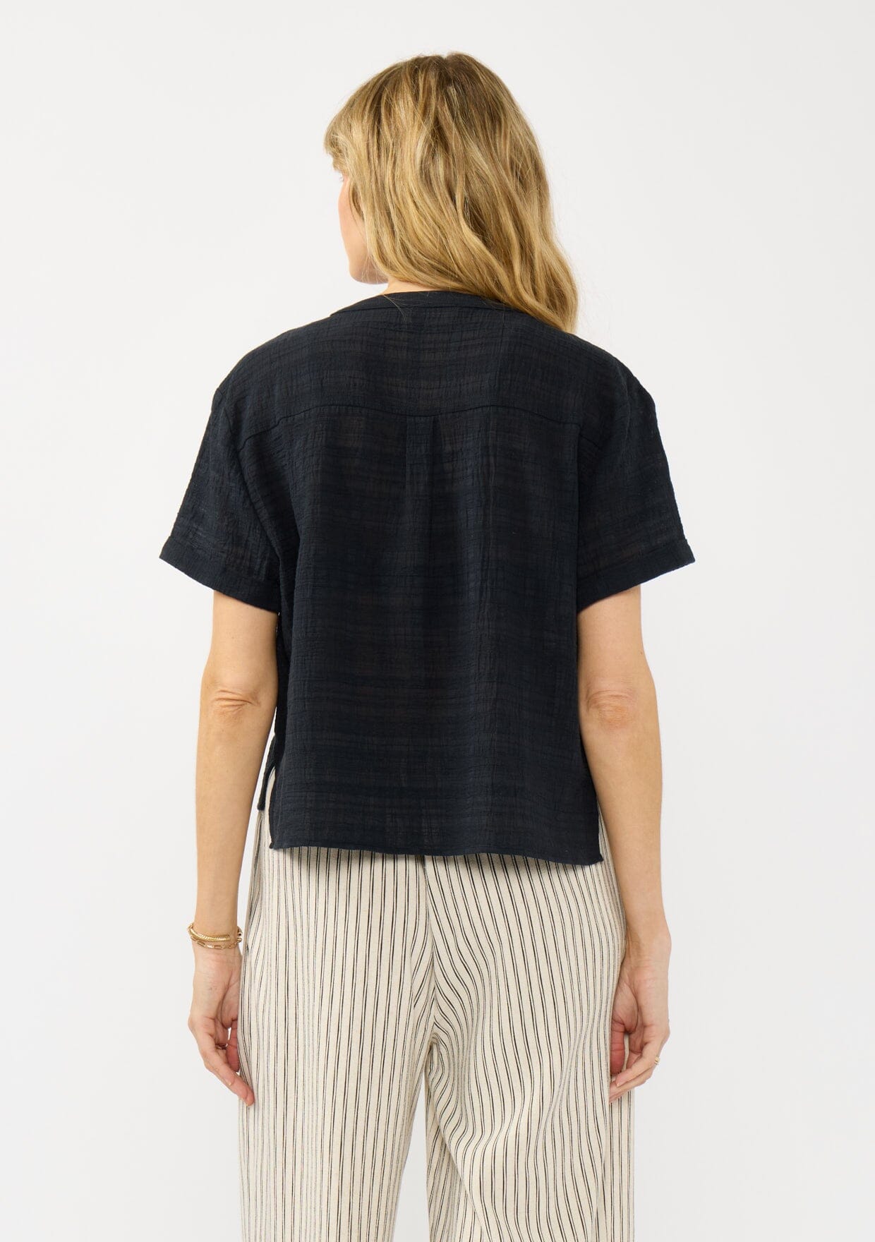 Rosine Button Front Top