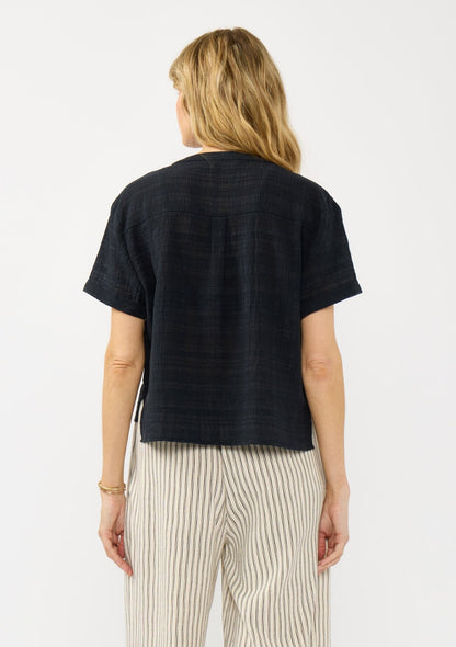 Rosine Button Front Top