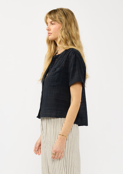 Rosine Button Front Top