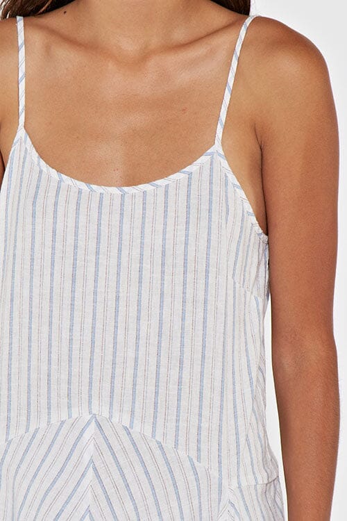 Misty Stripes Midi Dress