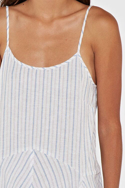 Misty Stripes Midi Dress