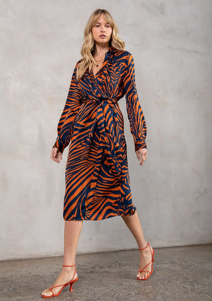 Risky Business Midi Shirt Dress