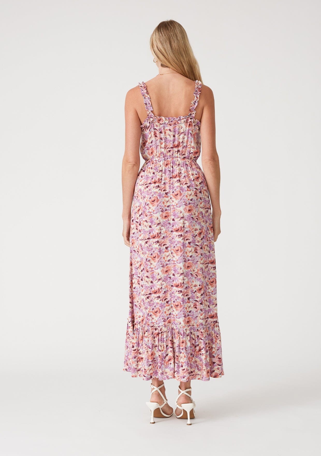 Nicolette Lace-Up Maxi Dress