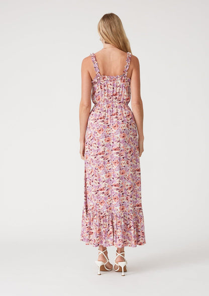 Nicolette Lace-Up Maxi Dress