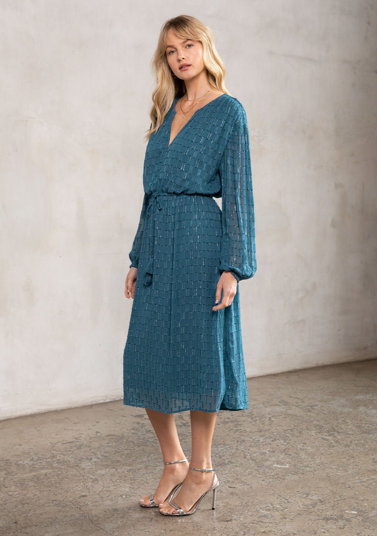 Disco Magic Chiffon Maxi Dress