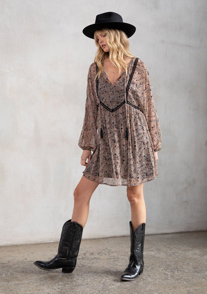 Libby Paisley Mini Dress