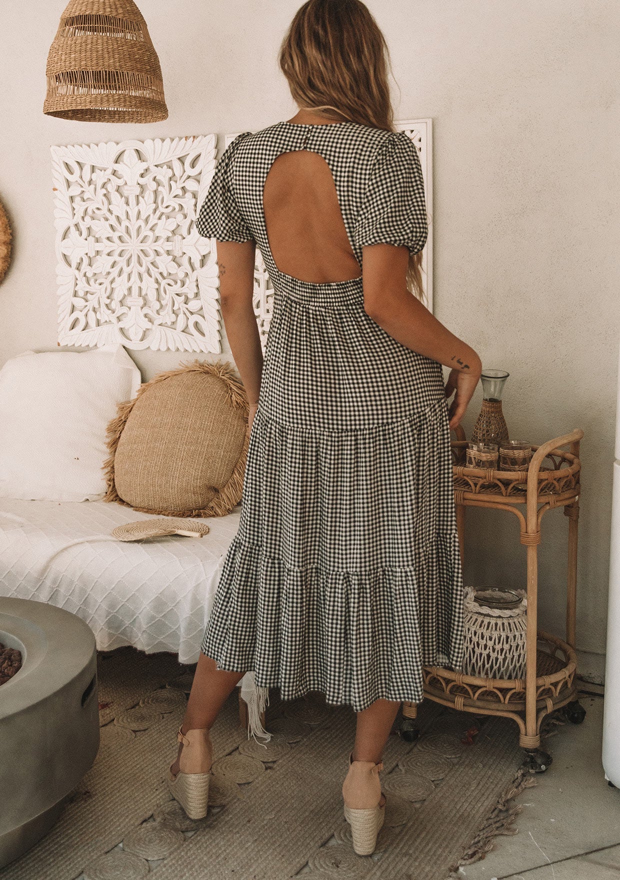 Lexi Gingham Midi Dress