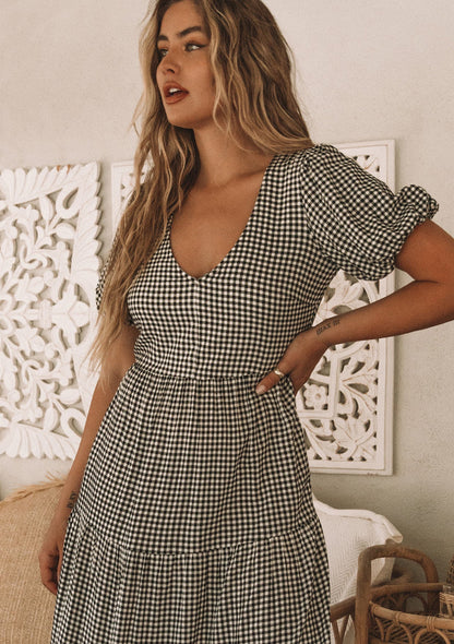 Lexi Gingham Midi Dress