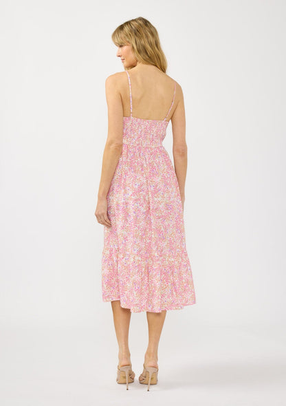 Sunlit Petal Midi Dress