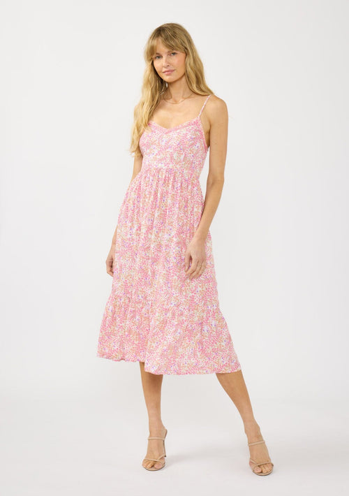 Sunlit Petal Midi Dress