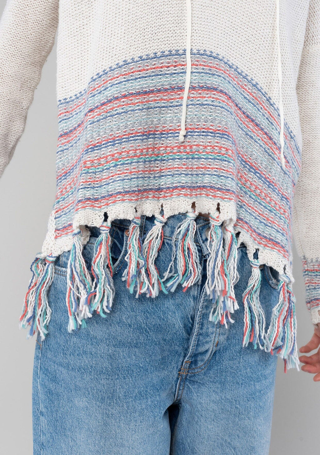 Boho Beach Fringe Sweater