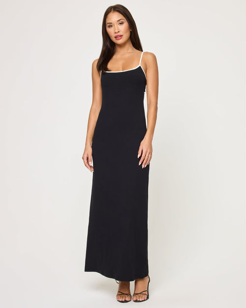 Jordana Dress - Black-Cream