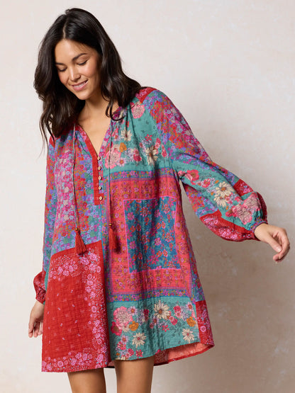 Camille Mini Dress - Jewel Positano Scarf