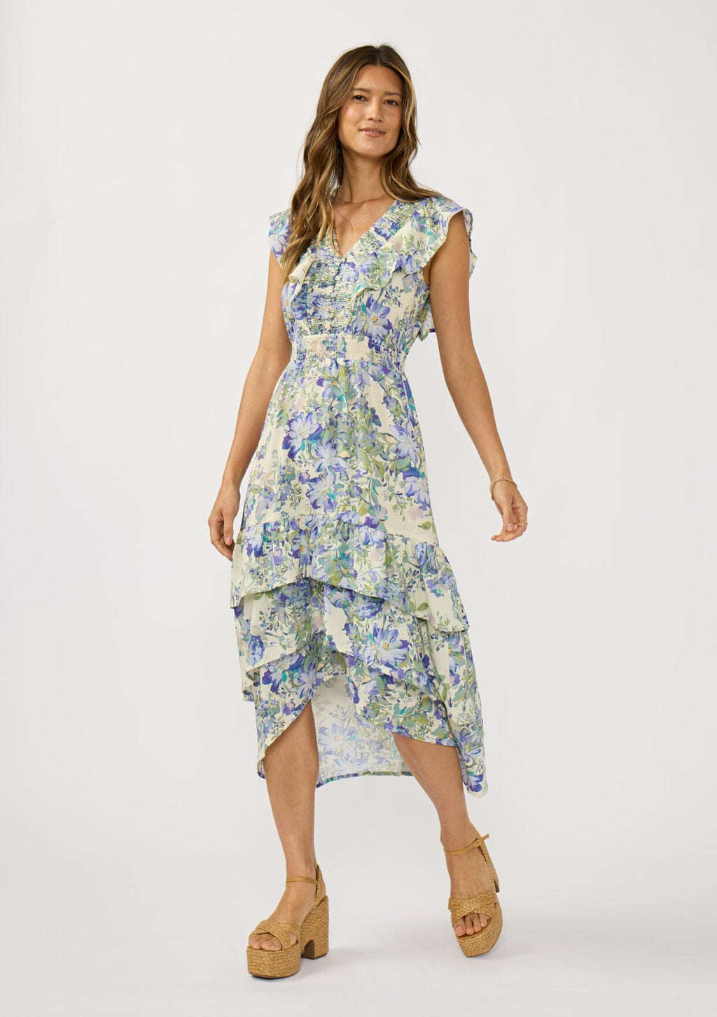 Marla Ruffle Midi Dress