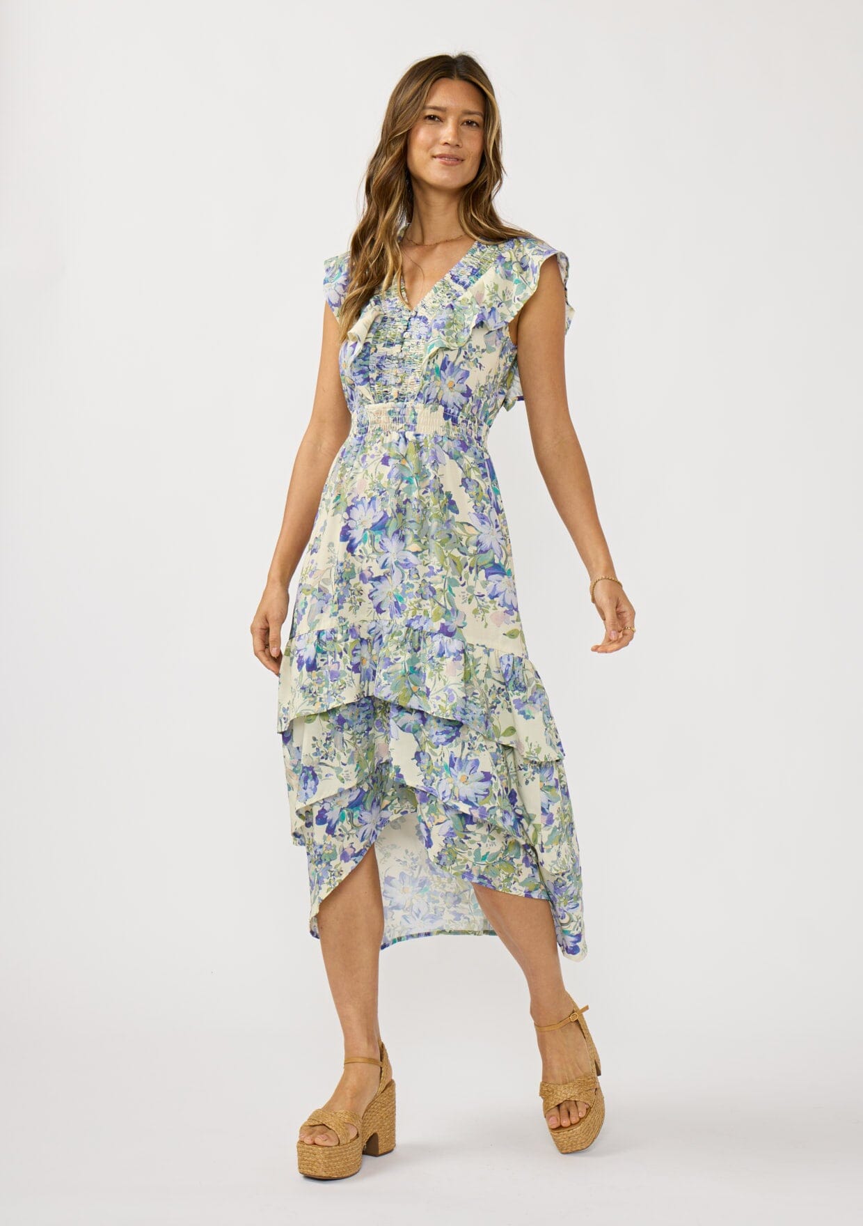 Marla Ruffle Midi Dress