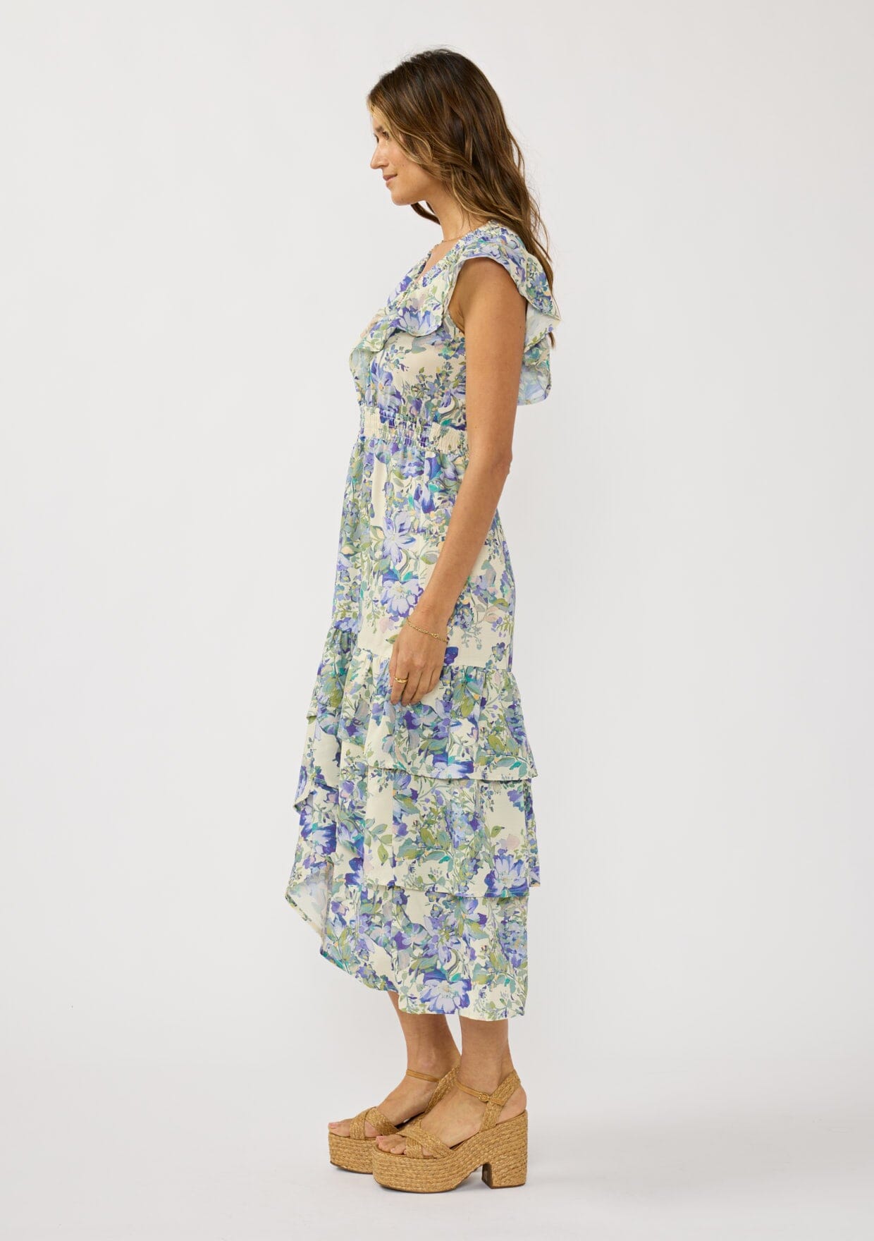 Marla Ruffle Midi Dress
