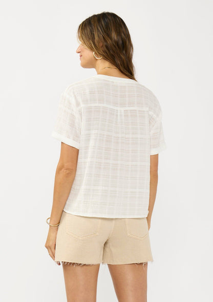 Rosine Button Front Top