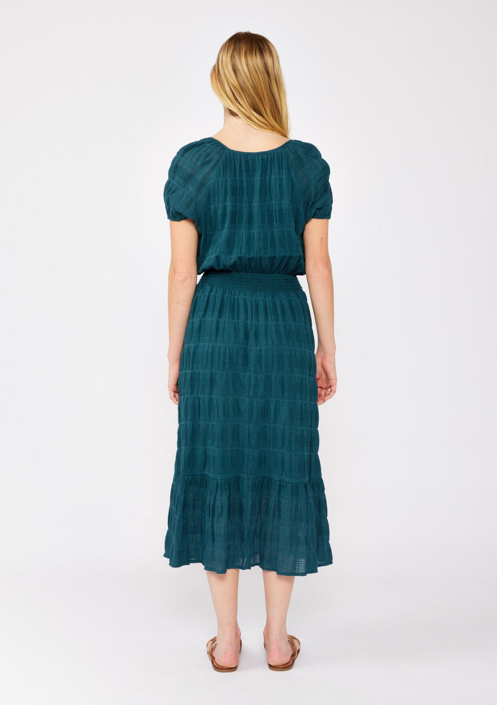 Midnight Teal Midi Dress