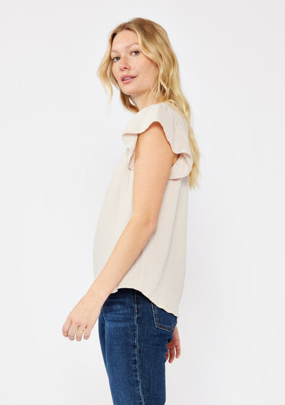 Simple Elegance Ruffle Sleeve Top
