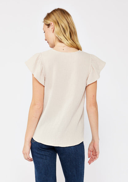 Simple Elegance Ruffle Sleeve Top