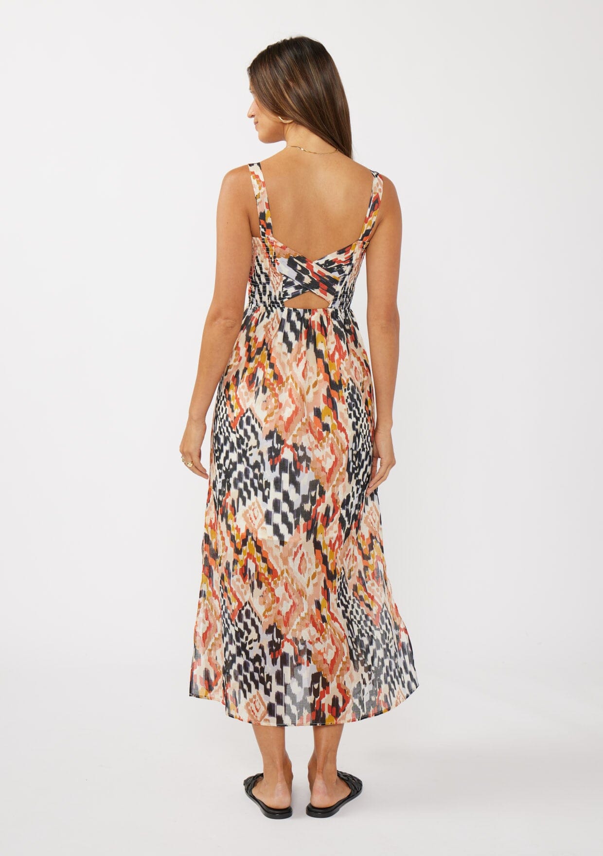 Arizona Sky Smocked Midi Dress
