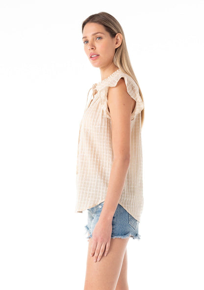 Noor Flutter Sleeve Top