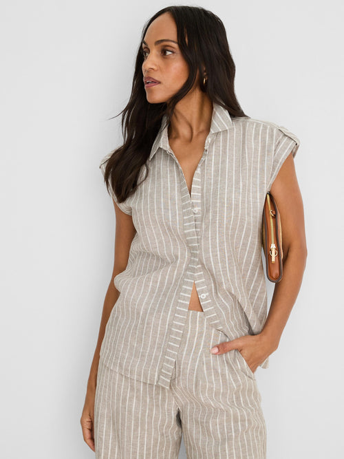 Lurex Linen Resort Shirt