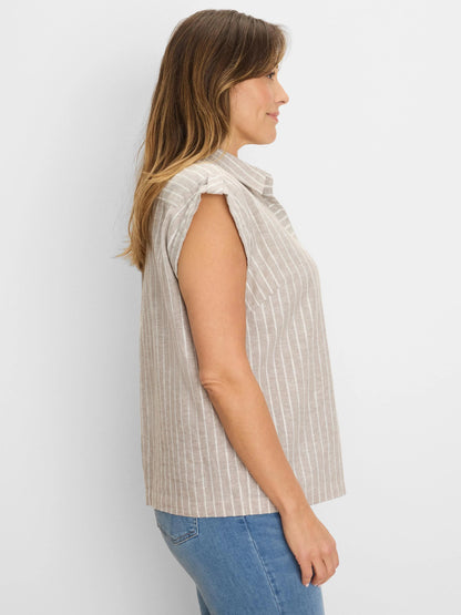 Lurex Linen Resort Shirt