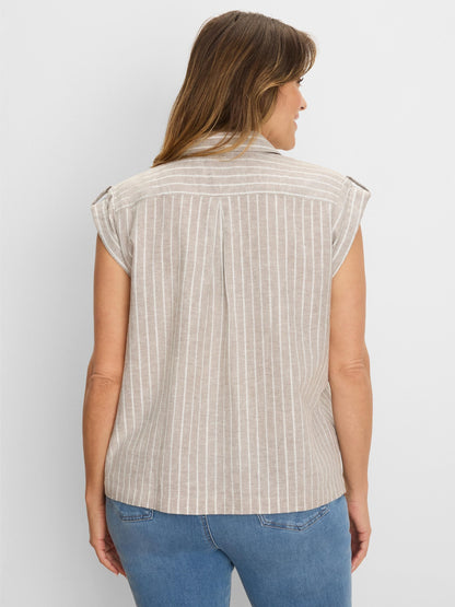 Lurex Linen Resort Shirt