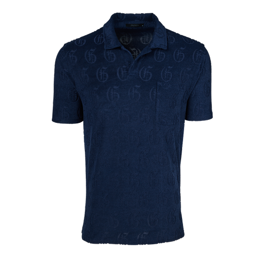 Gothic "G" Jacquard Terry Short Sleeve Polo
