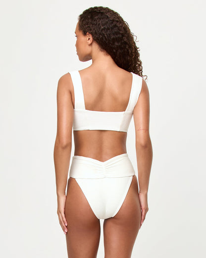 Marlee Bikini Top - Ribbed Cream