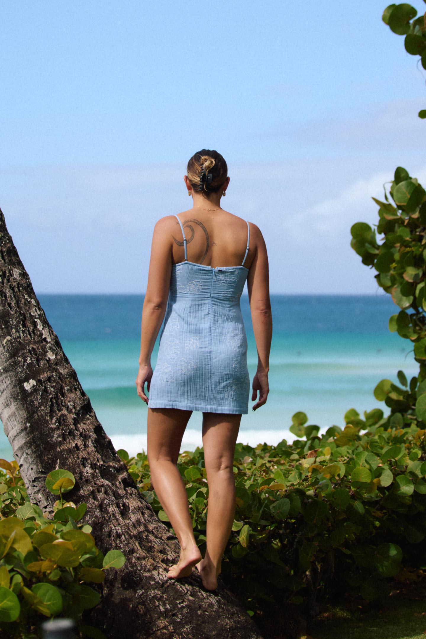 Cassie Monstera Short Dress