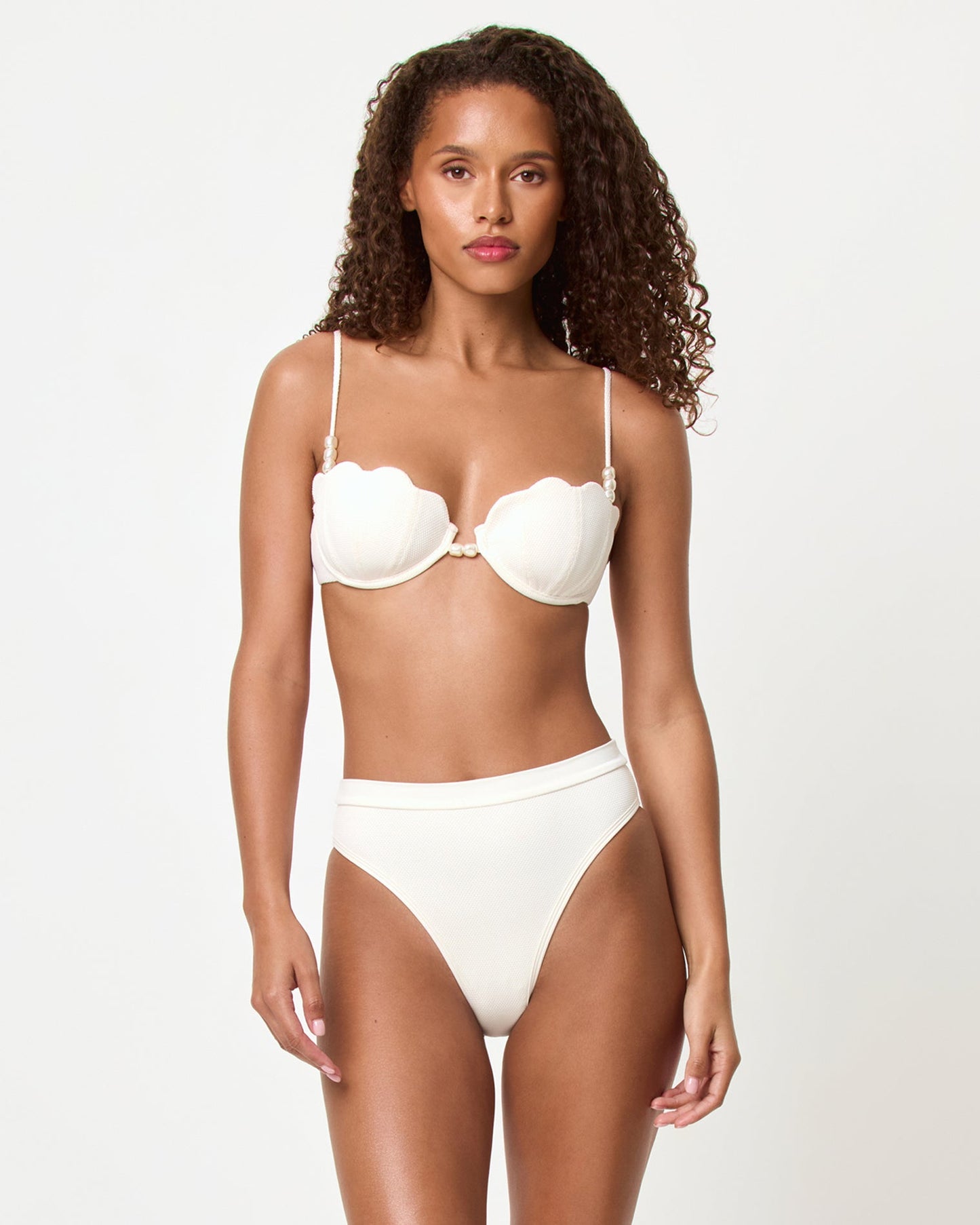Sunrise Shell Bikini Top - Cream