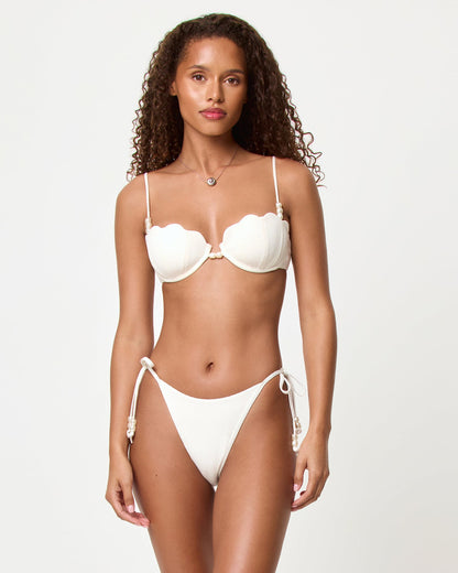 Sunrise Shell Bikini Top - Cream