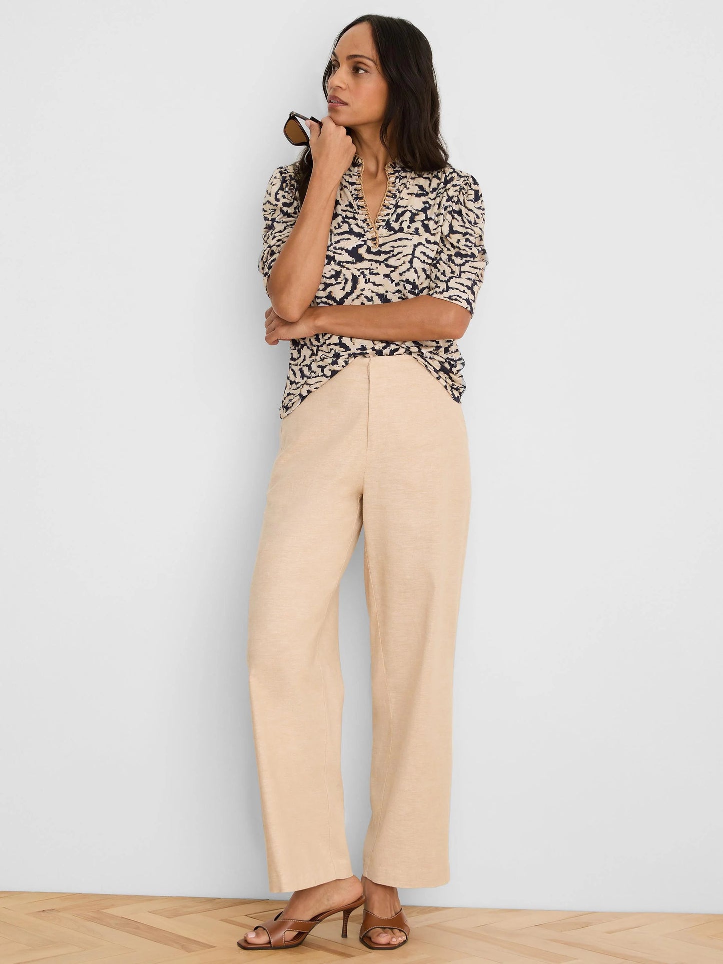 Contrast Swirl Top
