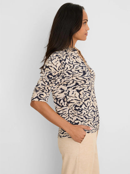 Contrast Swirl Top