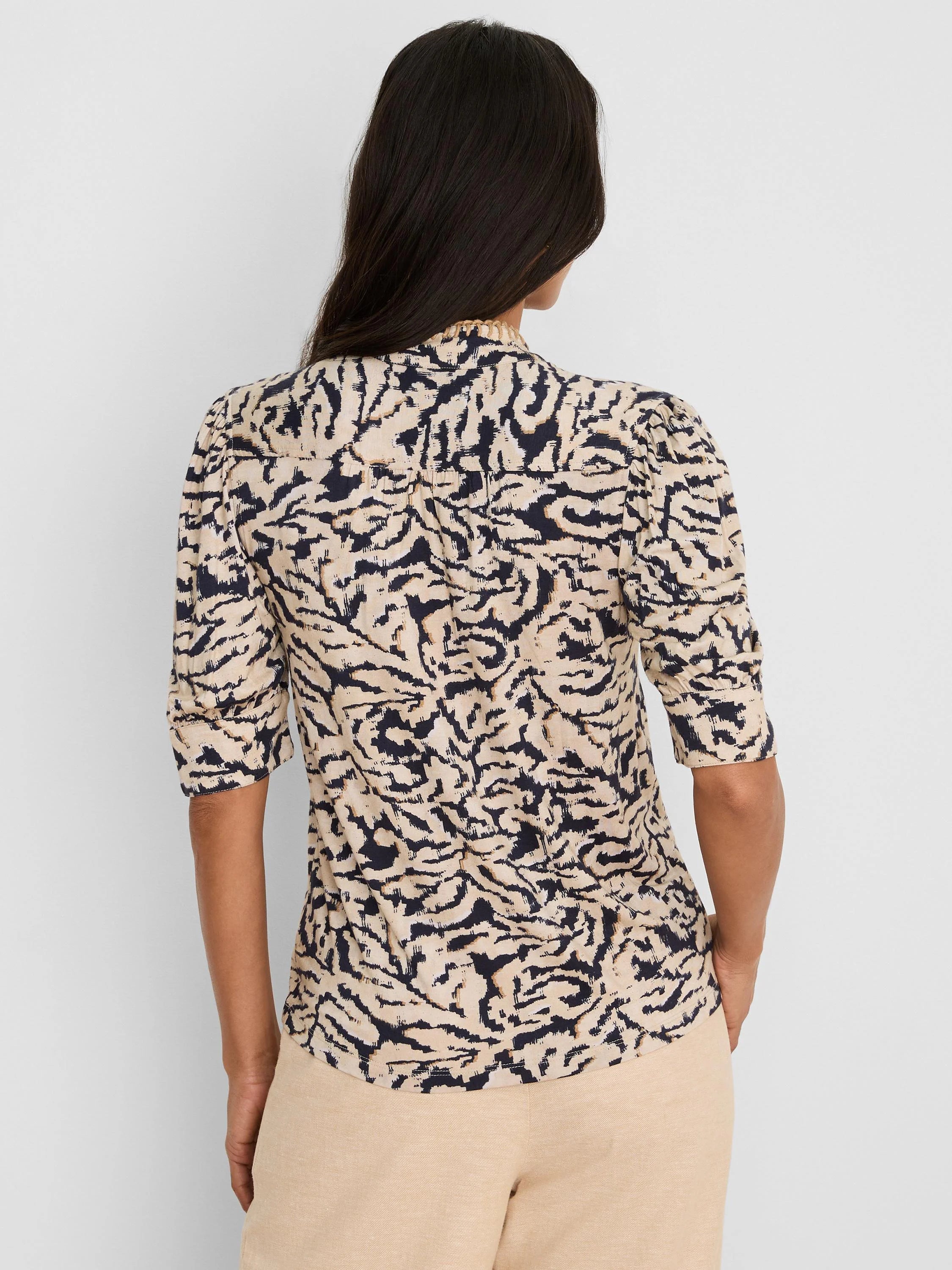 Contrast Swirl Top