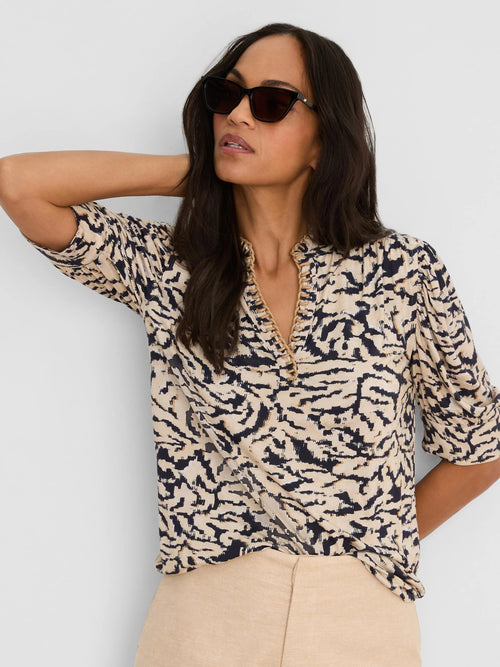 Contrast Swirl Top