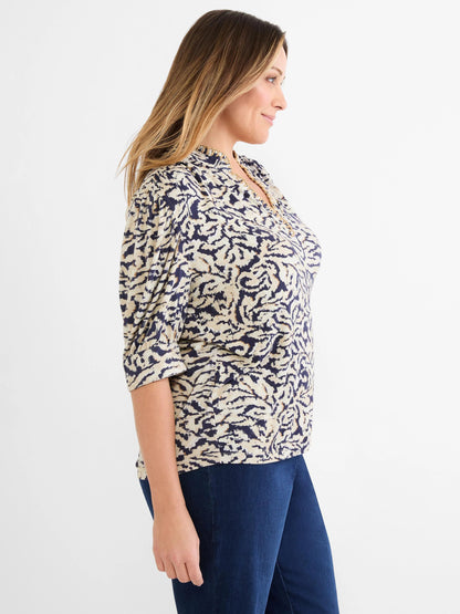 Contrast Swirl Top