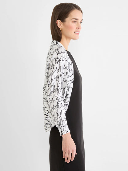Cursive Shrug Cardigan