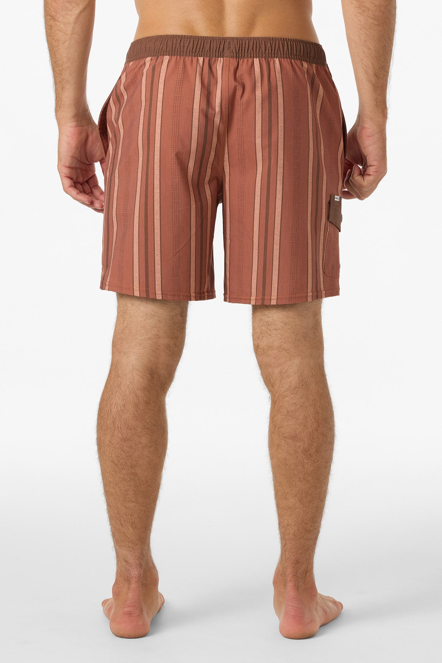 Hermosa Retro Elastic Waist 17" Swim Trunks