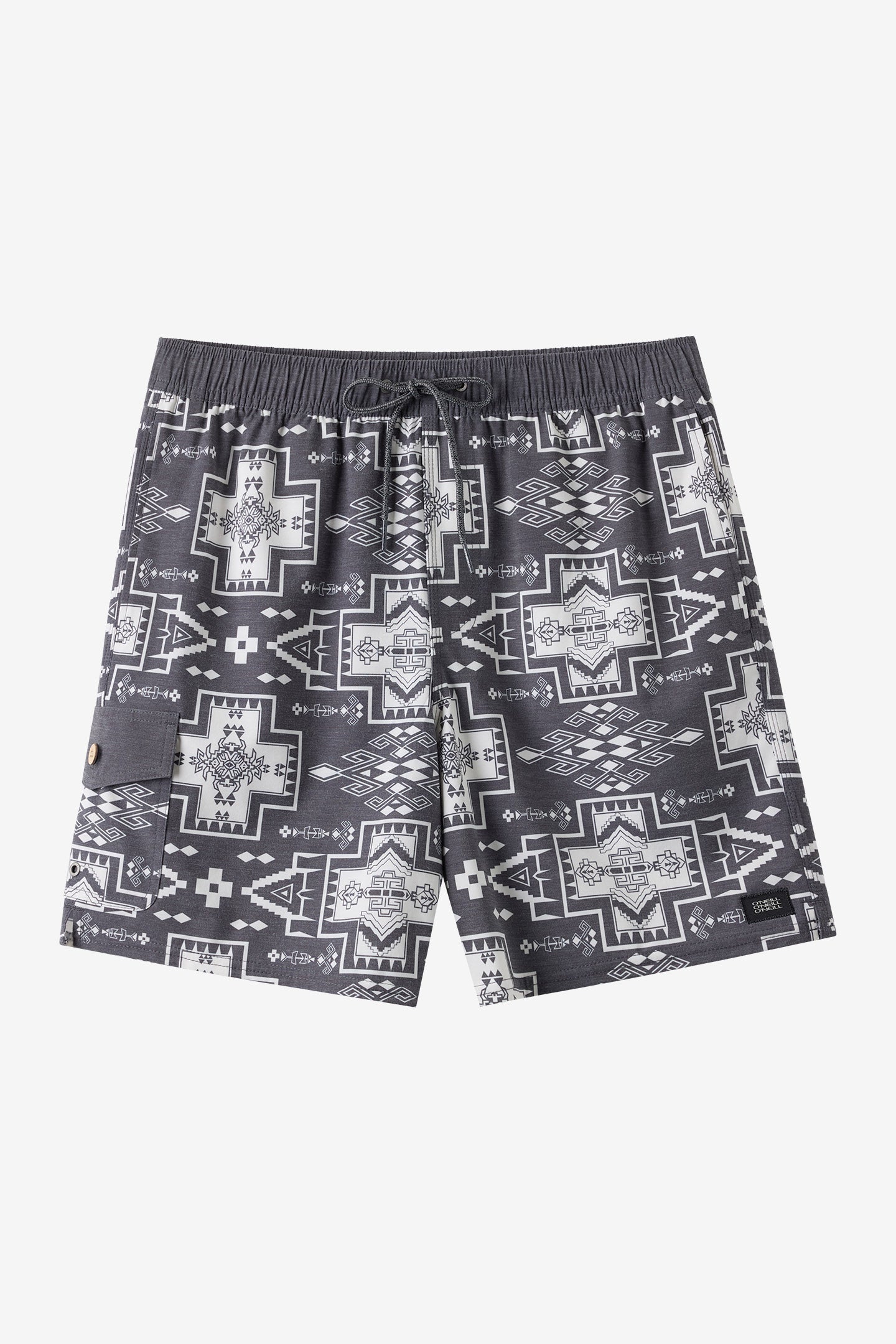 Hermosa Retro 17" Elastic Waist Trunk Swim Trunks