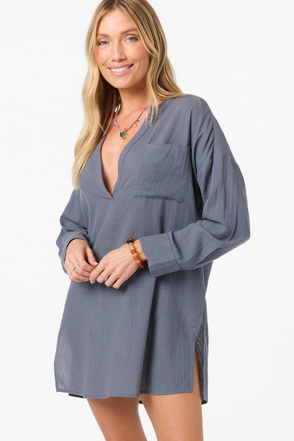 Belizin Long Sleeve Cover-Up Dress