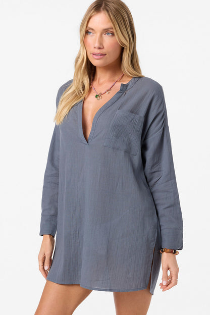 Belizin Long Sleeve Cover-Up Dress