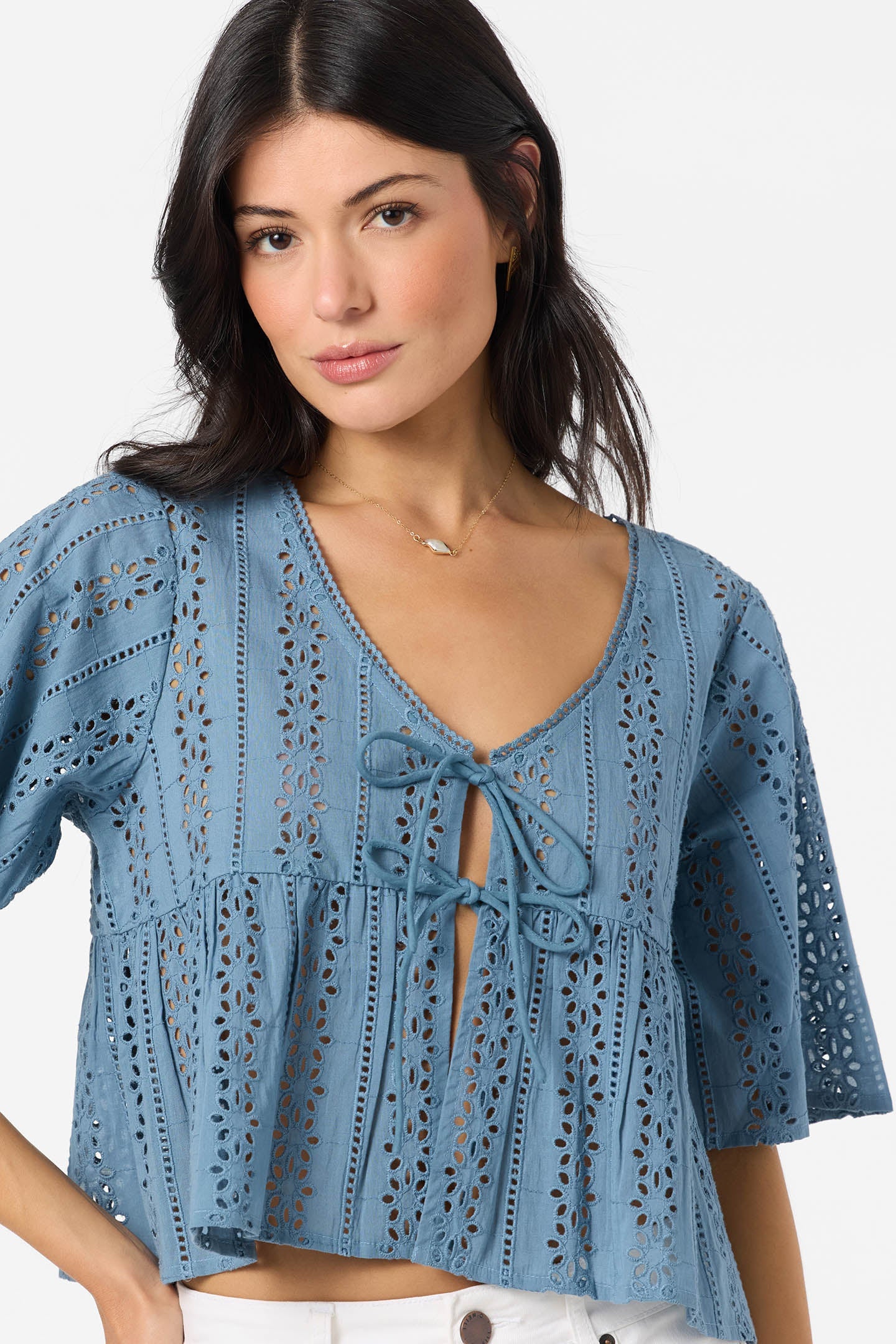 Loni Eyelet Top